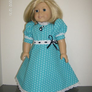 18 Inch Doll Clothes / Teal Floral Party Dress