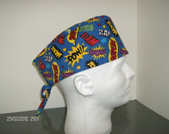 Super Hero Slang Surgical Scrub Cap Etsy
