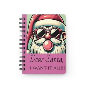 Urlaub Spiralbindung, Weihnachten Briefbuch, Tagebuch, Tagebuch, Tagebuch, Tagebuch für Kinder, Urlaub Wunschliste Notizbuch