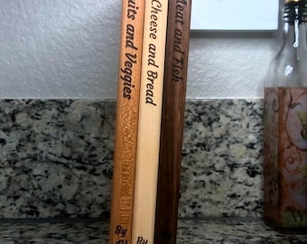 Personalized Book Spine Cutting Board —  Edge‑Grain Kitchen Gift | Read Between the Grain Collection