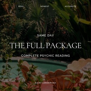 Komplettpaket Psychic Legung mit Lenormand und Tarot Karten | Intuitives Lesen am selben Tag für Liebe, Leben, Karriere und Klarheit