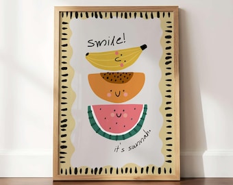 Smile It's Sunnah, Islamic Nursery Wall Art, Muslim Kids Digital Prints