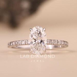IGI Certified 1.50ct Oval Cut Lab Grown Diamond Engagement Ring For Women, EF/VS Solitaire Diamond Wedding Ring, Gift For Her, Promise Ring