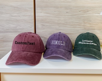Gorra bordada personalizada con tu texto y frases geniales. Gorra de béisbol vintage, gorra de camionero/para papá personalizada: el regalo perfecto.