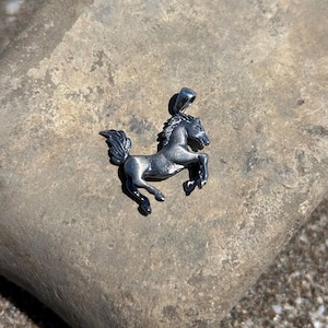 Sterling Silver Horse Pendant Necklace: Mythical Amulet Talisman