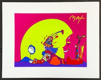 Magical Moment – Peter Max – Hand Signed - Frame Ready Art (14x11 Inch Mat)