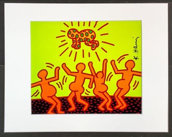 Keith Haring - Fertility – Hand Signed Frame Ready Art (11x14 Inch Mat)