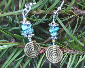 Bronze Swirl Earrings