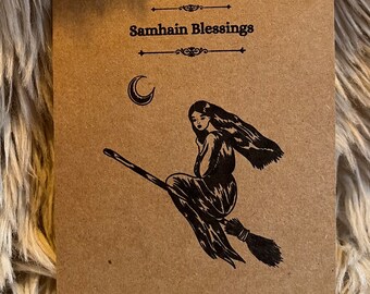 Tarjetas ecológicas de felicitación de Samhain