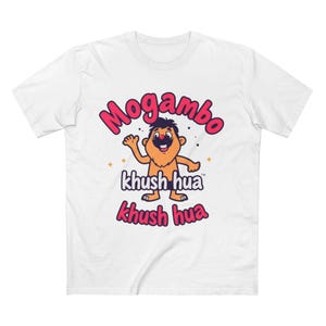 Mogambo Themed Adult Tee, Funny T-Shirt, Graphic Tee, Quirky Shirt, Pop Culture Gift, Casual Wear