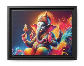 Ganesh in Bloom Canvas Print: Surreal Yoga Altar Art - Etsy