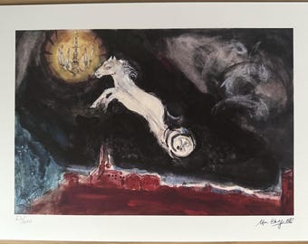 マルク・シャガール『レビ族、エルサレムの窓』限定版リトグラフ