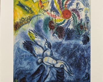 マルク・シャガール「花束を持った恋人たち」 - オリジナルリトグラフ