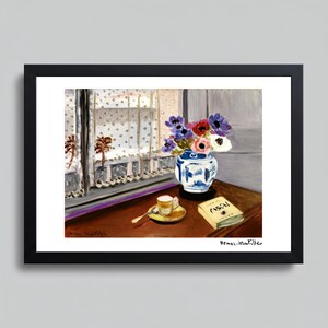 Stampa artistica "Fiori alla finestra" di Henri Matisse / Natura morta fauve / Decorazione floreale vibrante / Capolavoro d'arte moderna