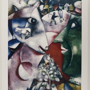 Marc Chagall | I And Village Lithograph | Limited edition | Signed & Numbered