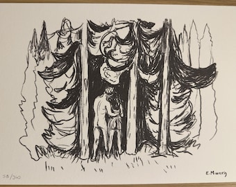 エドヴァルド・ムンク「不安」1894年 リトグラフ、証明書、サイン入り