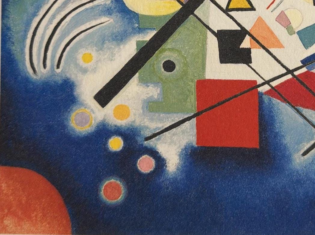 ワシリー・カンディンスキー | 青い絵画 リトグラフ | 限定版 | サイン