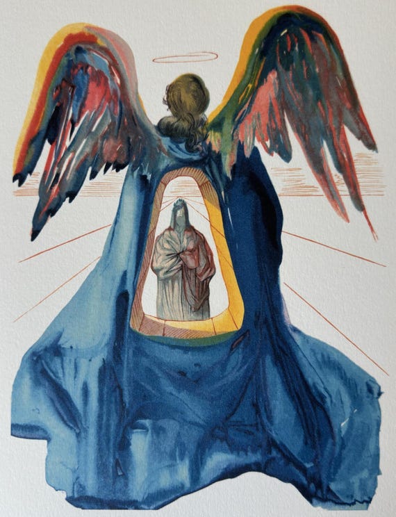 サルバドール・ダリ『煉獄33』、限定版、サイン・番号入りリトグラフ