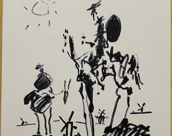 Lithographie numérotée et signée Pablo Picasso « Don Quichotte » | Édition limitée | Artiste moderniste