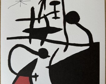 ミロ、太陽の前の人物と犬 | 出版されたリトグラフ | ファインアート