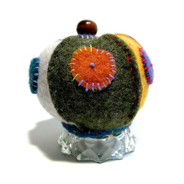 Make-Do Pincushion Made from Recycled Sweaters