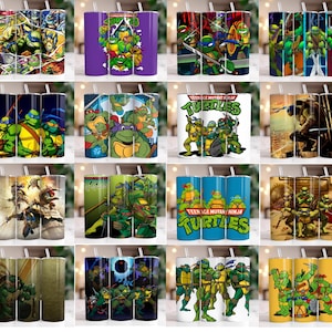 25+ Ninja 20oz Tumbler Wrap Bundle, 20oz PNG for Kids, Cute Cartoon Heroes, Digital Cup Design, Instant Download, Turtles Tumbler  Bundle,