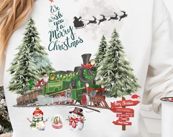 Polar Express PNG | North Pole Train Clipart | Vintage Christmas PNG (Digital Download)
