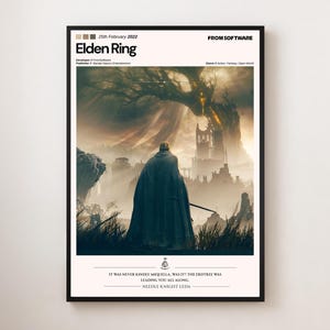 Elden Ring Erdtree Poster – Fantasy Wall Art Print, FromSoftware Gaming Poster, Lands Between Concept Art, Open World RPG Decor