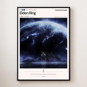 Elden Ring Ranni Poster – “Let Us Go Together” Quote – Minimalist Video Game Wall Art, FromSoftware Fan Gift, Fantasy Print for Gamers