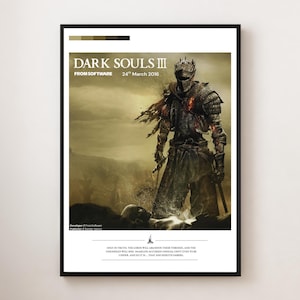 Dark Souls III Poster – Fire Keeper Art Print – Epic Dark Fantasy Wall Art – FromSoftware Gaming Decor – Gamer Gift for Him or Her