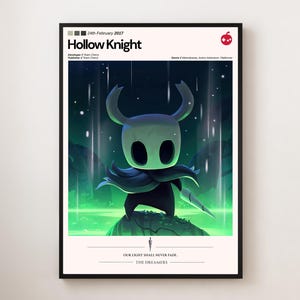 Hollow Knight Poster – Indie Game Wall Art Print, Video Game Decor, Gamer Gift, Platformer Poster, Gaming Poster Quote