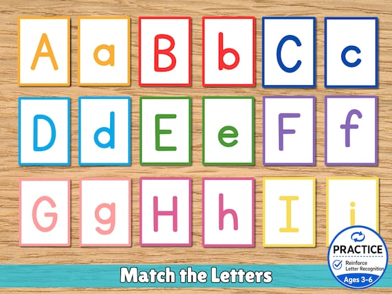 Alphabet Matching Memory Game | Uppercase Lowercase Letter Recognition Activity