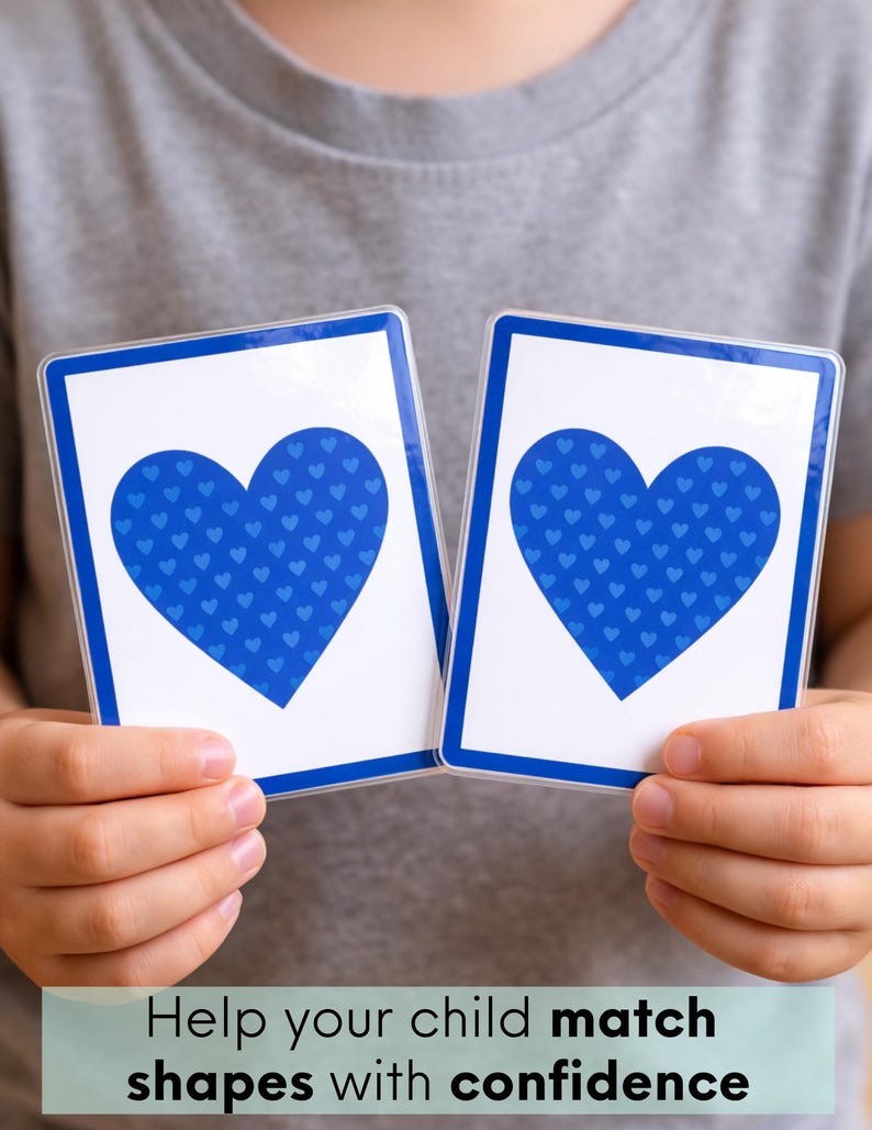 Shape Matching Game: 24 Printable Shape Cards for Kids (PDF) - Etsy