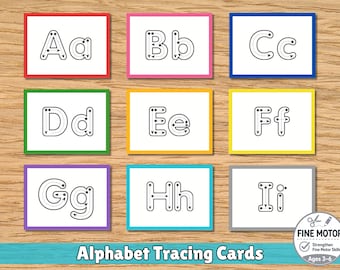 Alphabet Letter Tracing Cards | Laminated Dry Erase ABC Handwriting Practice for Preschool & Pre-K
