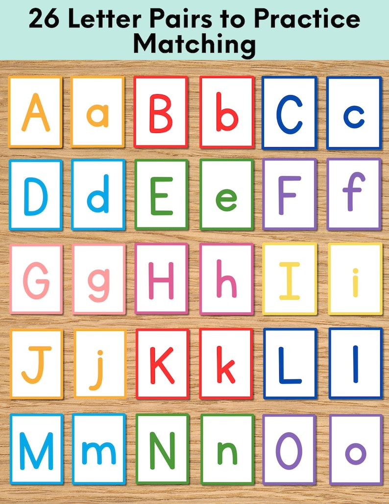 Alphabet Matching Memory Game | Uppercase Lowercase Letter Recognition Activity image 5