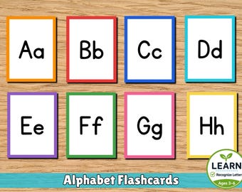 Alphabet Flashcards for Preschool | Uppercase & Lowercase Letter Recognition Cards