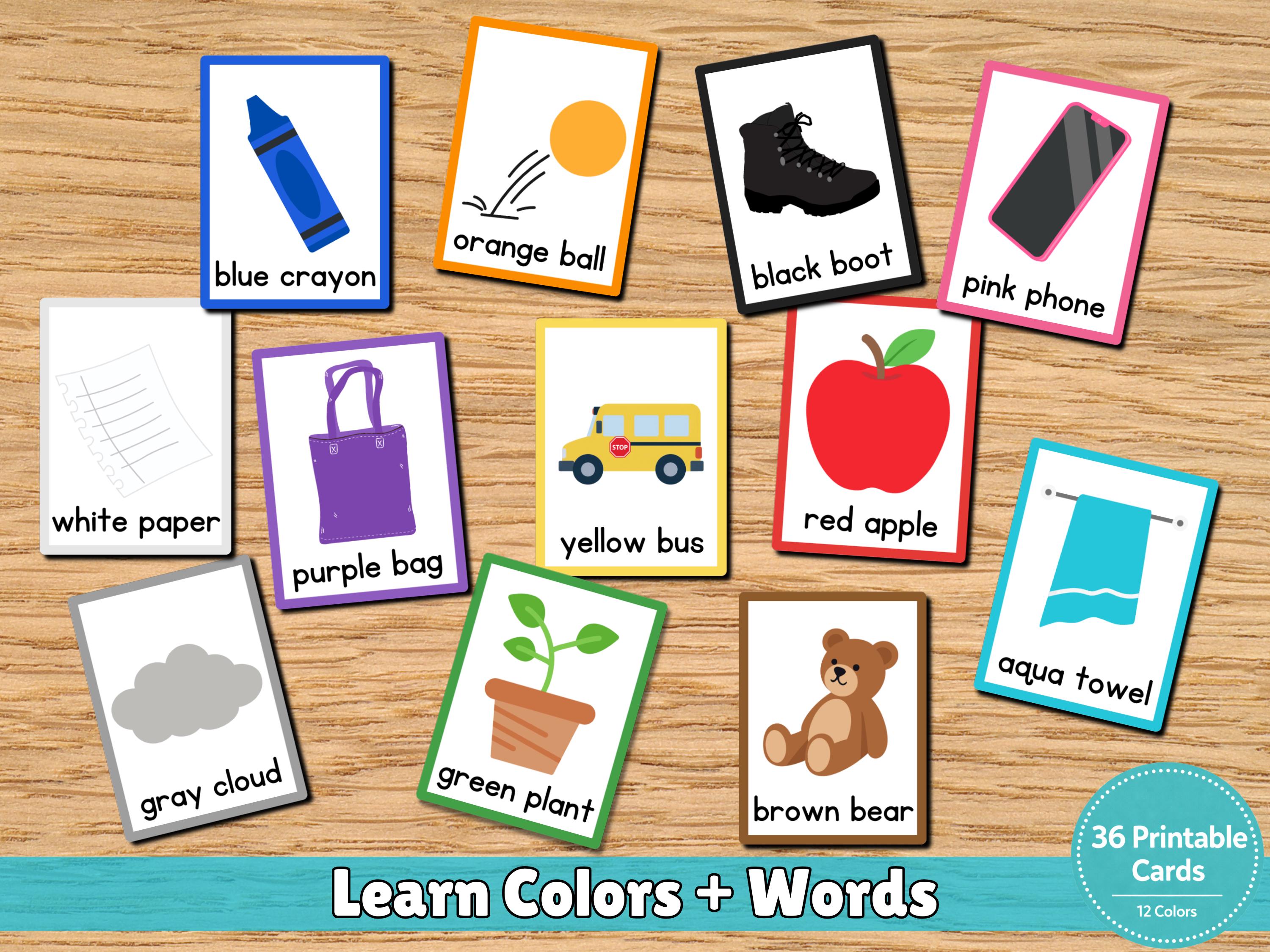Color and Object Flashcards | Learn Colors for Toddlers & Preschool ...