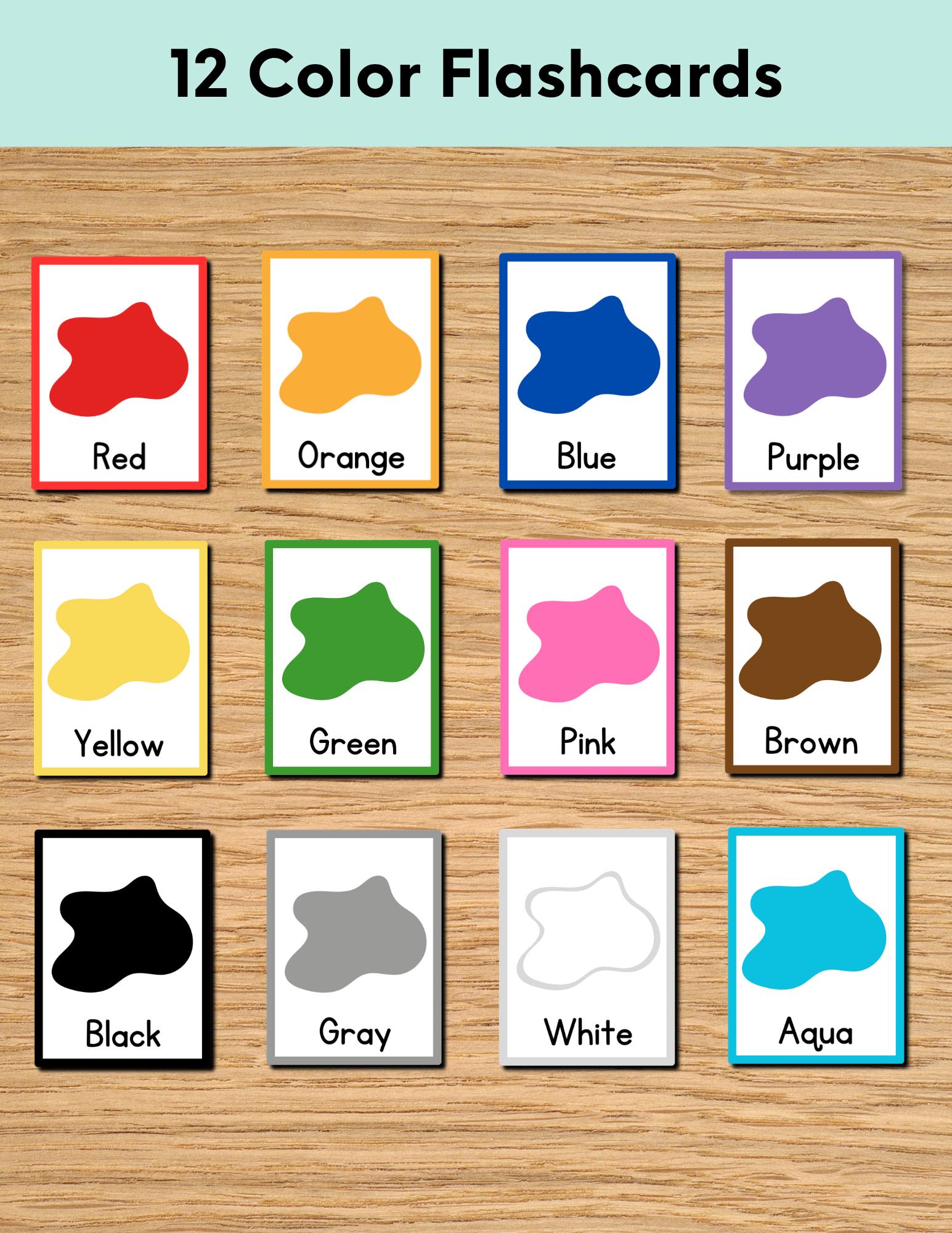 Color Flashcards for Toddlers & Preschool | Learn Colors | Printable ...