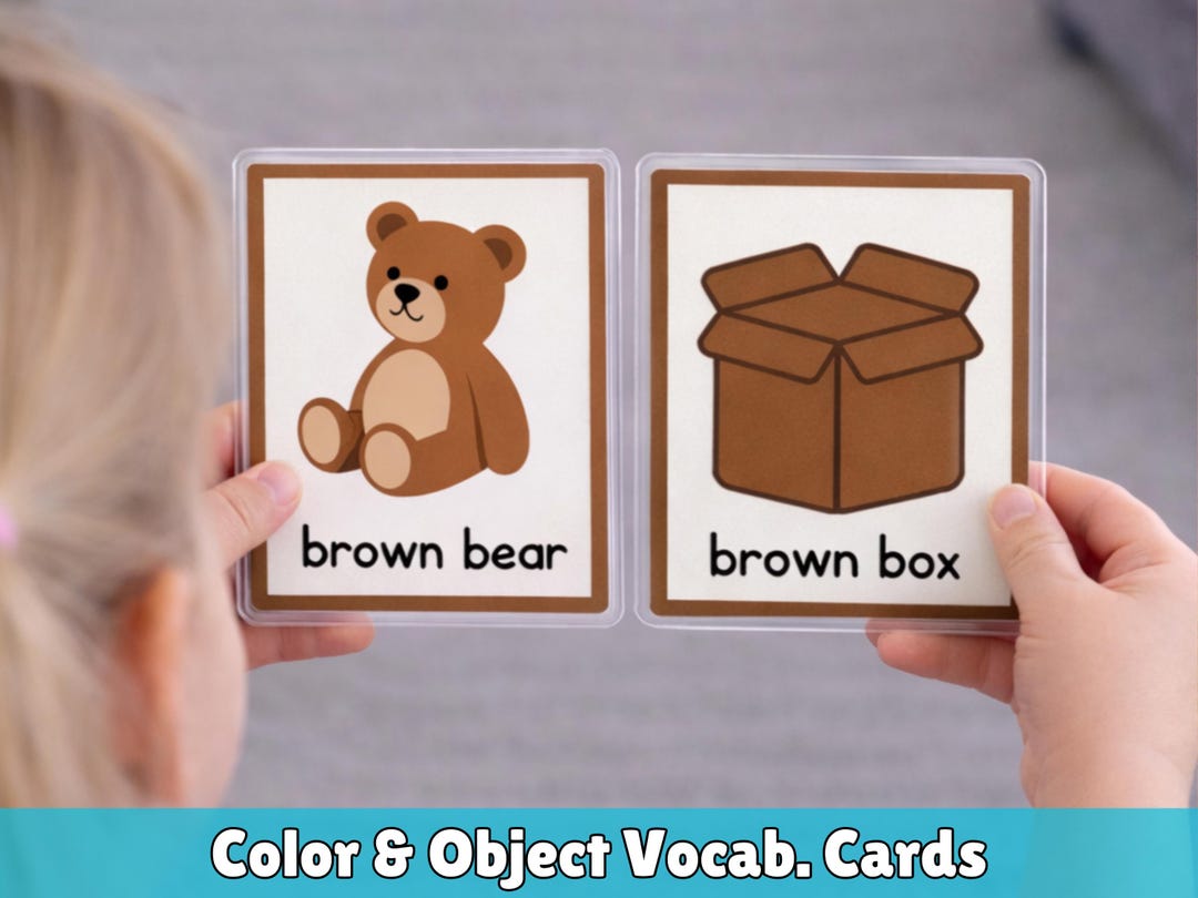 Color & Object Vocabulary Cards | Printable Flashcards | Language ...