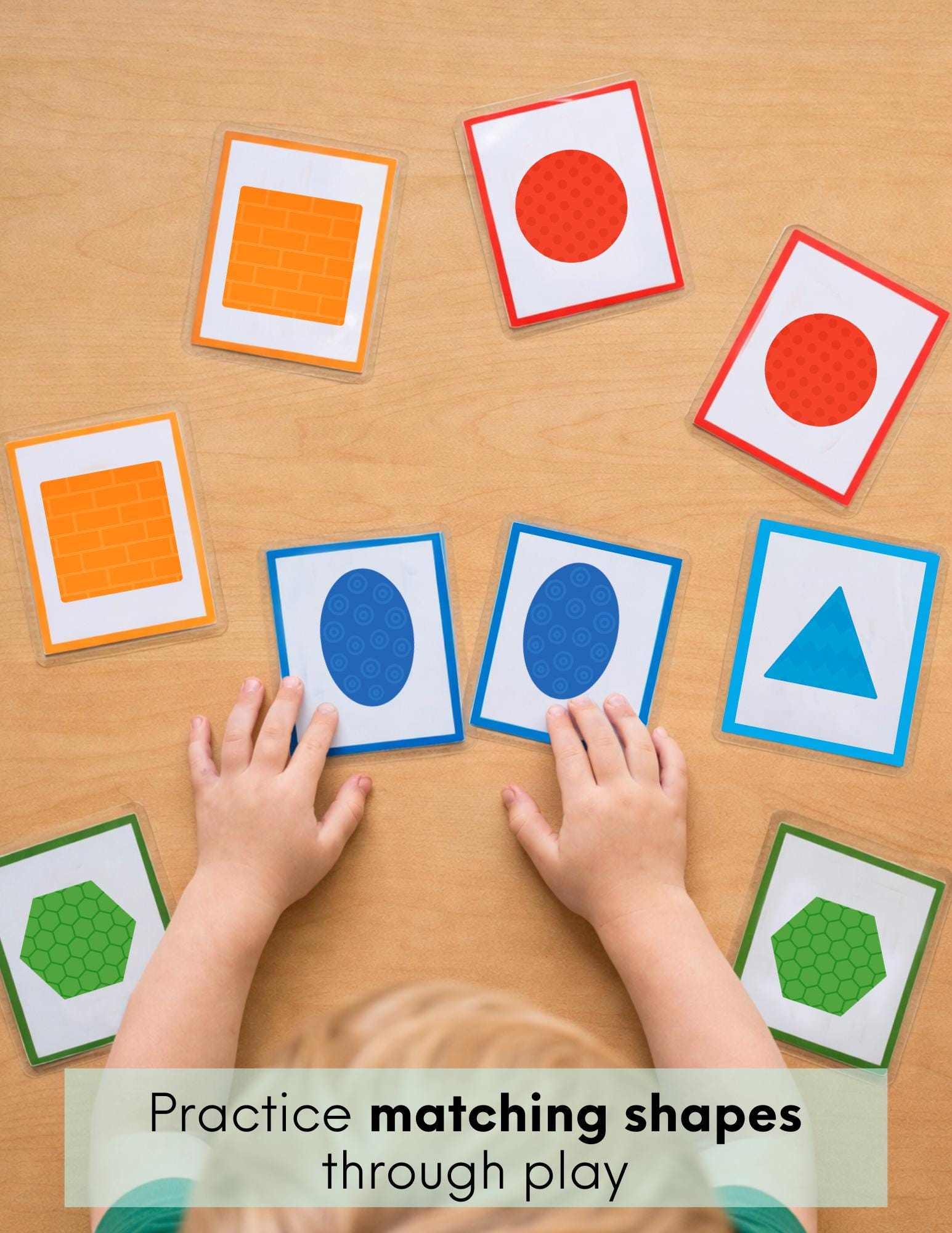 Shape Matching Game: 24 Printable Shape Cards for Kids (PDF) - Etsy