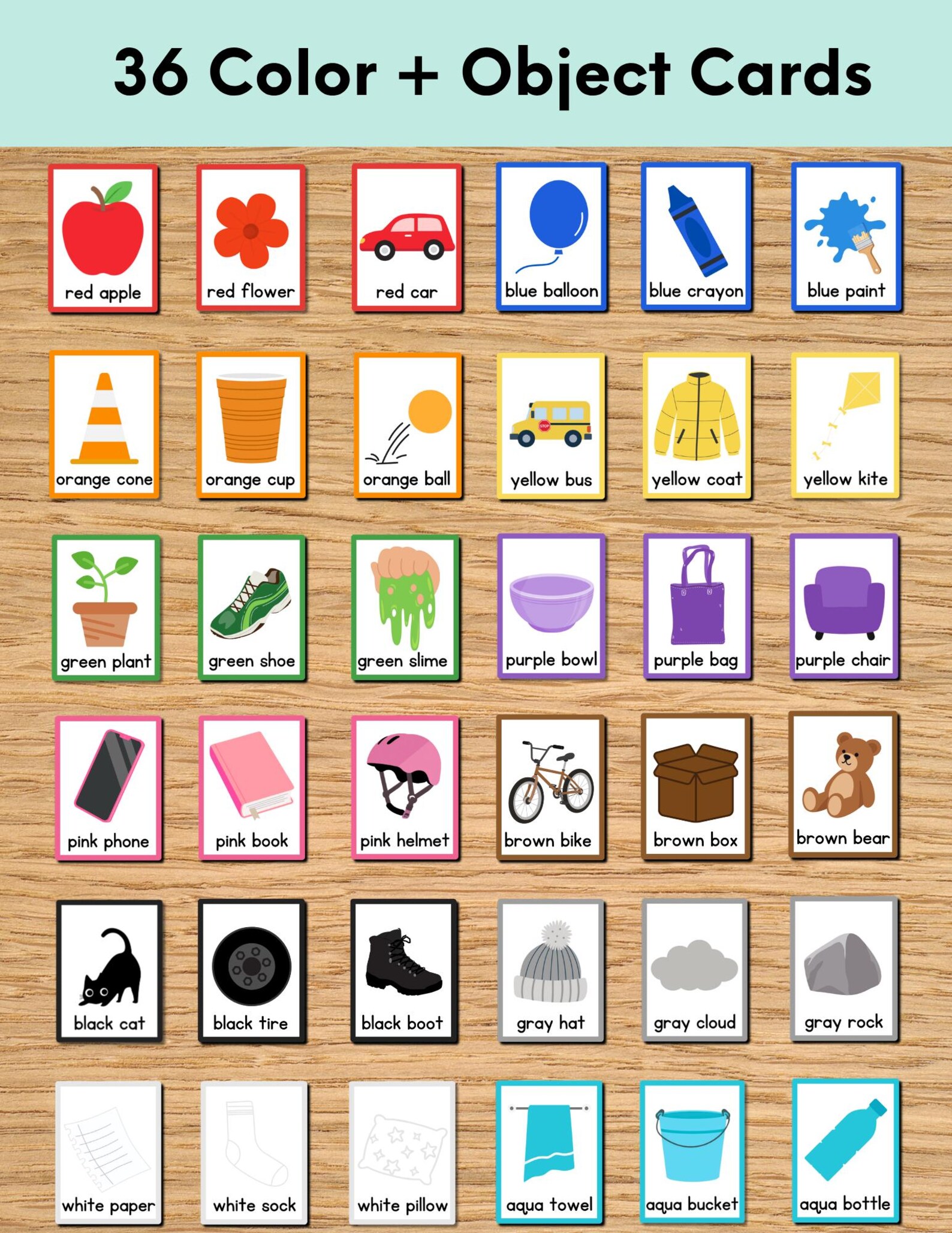 Color and Object Flashcards | Learn Colors for Toddlers & Preschool ...