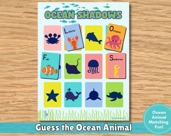 海の生き物マッチングゲーム | 幼児向け影絵遊び
