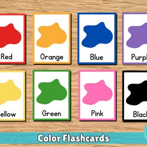 Color Flashcards for Toddlers & Preschool | Learn Colors | Printable PDF