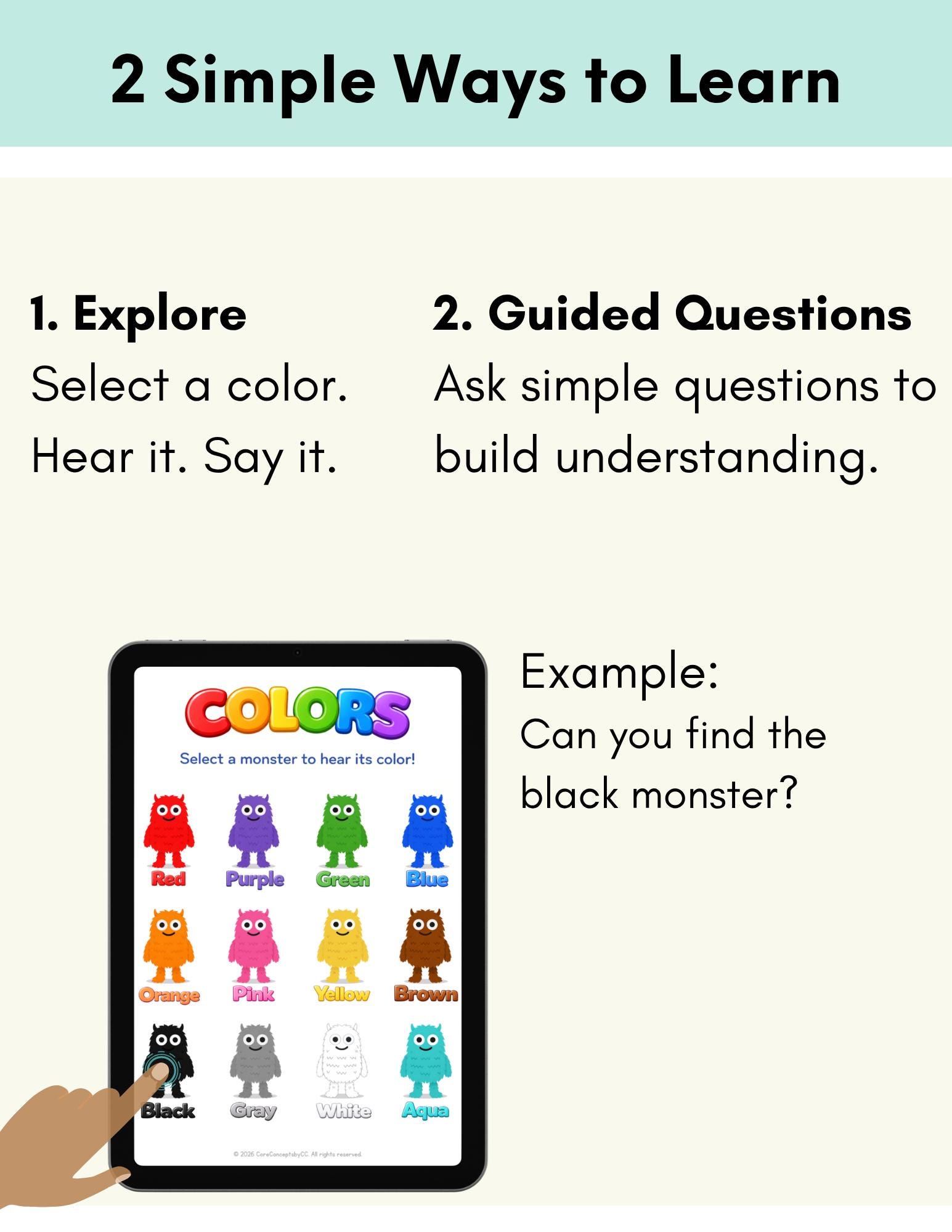 Colors Audio Poster | Interactive Learning for Toddlers & Preschool - Etsy