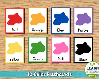 Color Flashcards for Toddlers & Preschool | Learn Colors | Printable PDF