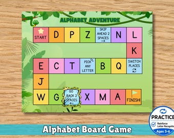 Alphabet Board Game | ABC Letter Matching Activity | Printable Preschool Learning Game