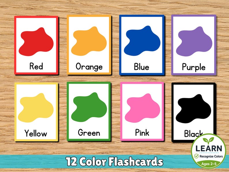 Color Flashcards for Toddlers & Preschool | Learn Colors | Printable ...