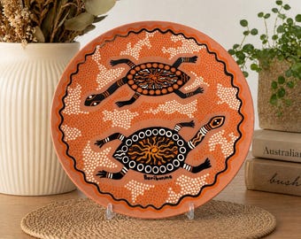 Australian Fine China Decorative Plate, Pam Hall Turtle Art
