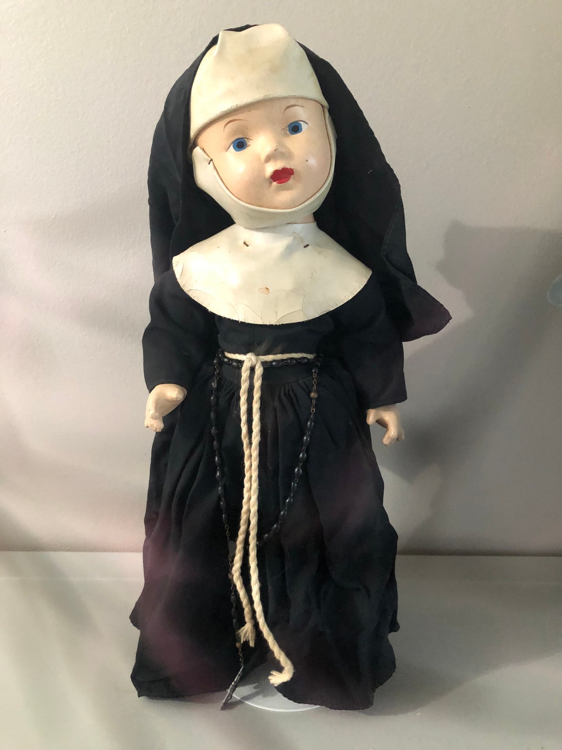 Vintage 17 inch Composition Nun Doll | Etsy