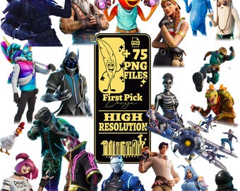 Fort Game PNG, F-Nite Clipart, Llama Icons, Video Game, Birthday Gift, Icons, stickers (Digital Download)